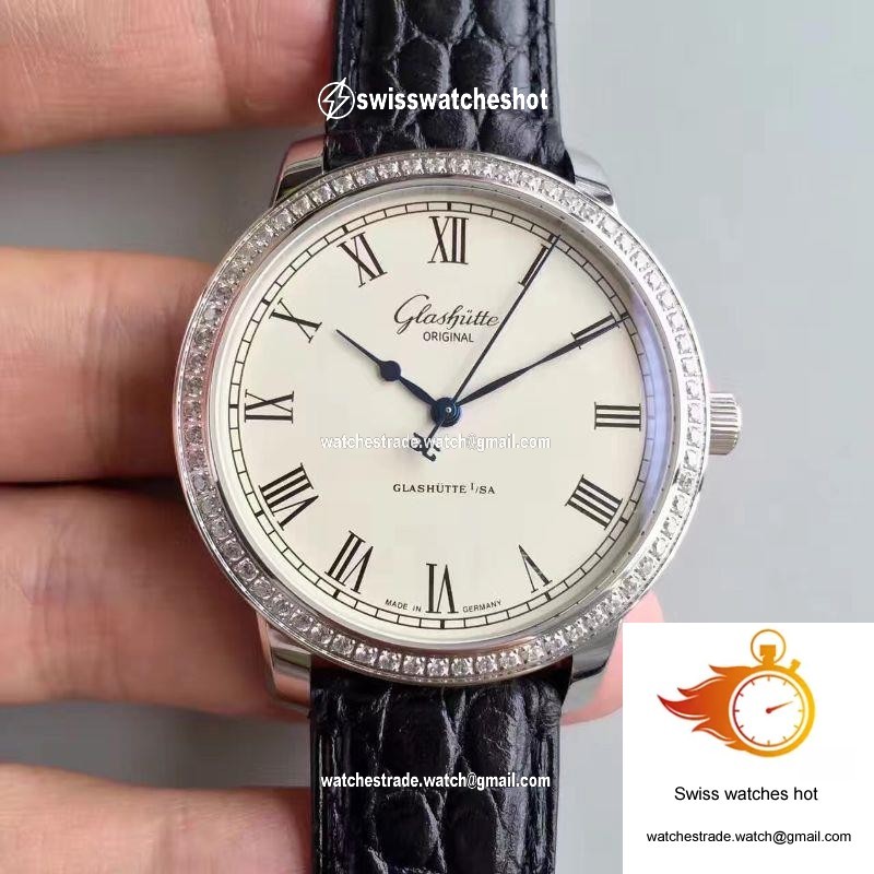 Glashutte Original Senator Excellence V4 1-39-52-01-02-04 FK Factory Diamond Bezel White Dial 1