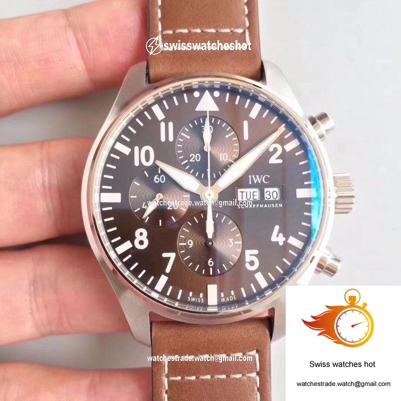 IWC Pilot Chronograph Edition Le Petit Prince IW377713 ZF Factory Chocolate Dial 1