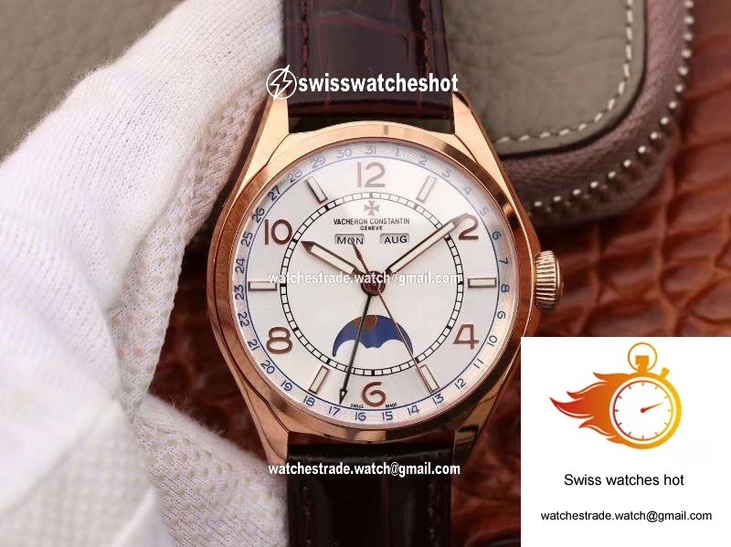 Vacheron Constantin FiftySix Day-Date 4000E/000R/B438 18K Rose Gold White Dial 1