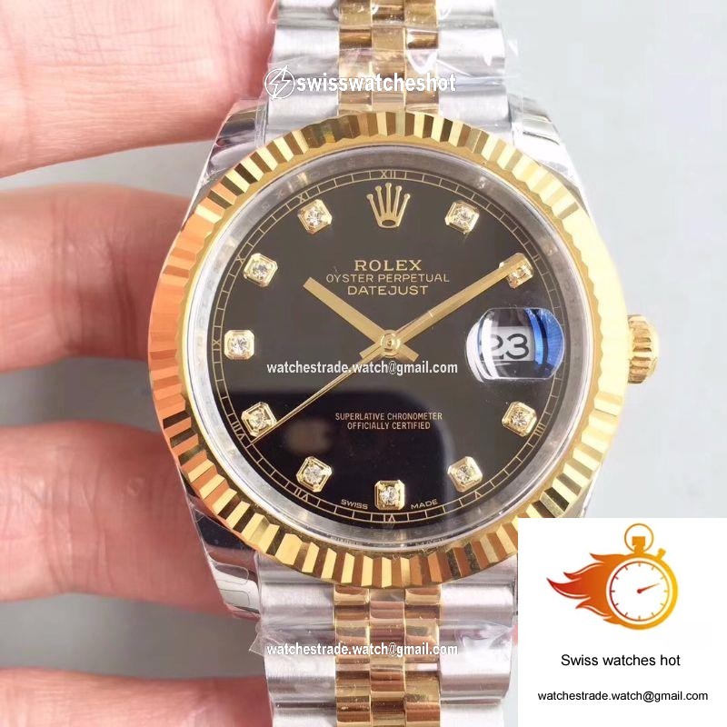Rolex Datejust II M126333-0013 EW Factory Diamond-encrusted Black Dial 1