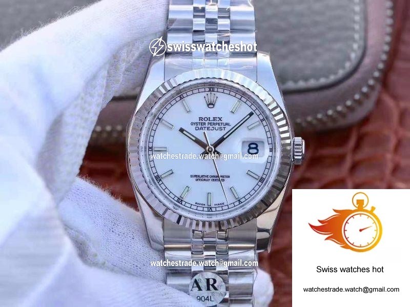 Rolex Datejust 116234 36mm AR Factory White Enamel Dial 1
