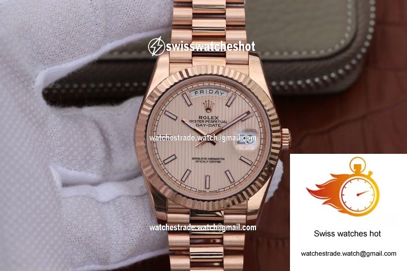 Rolex Day Date II 228235 40mm EW Factory Rosegold Dial 1