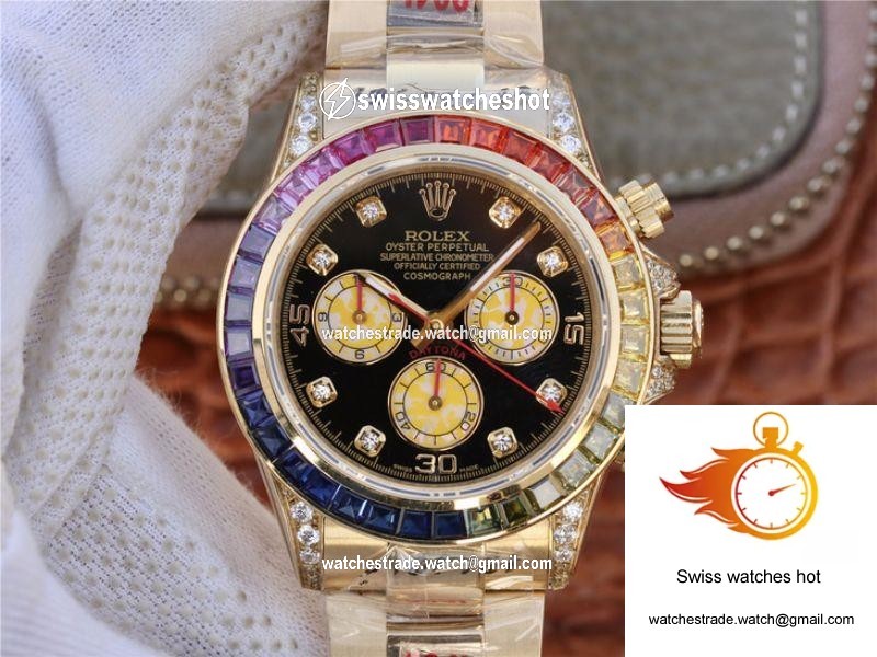 Rolex Daytona Rainbow Cosmograph 116598RBOW BL Factory 7750 movement 1