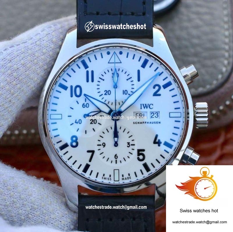 IWC Pilot Chronograph IW377725 ZF Factory White Dial 1
