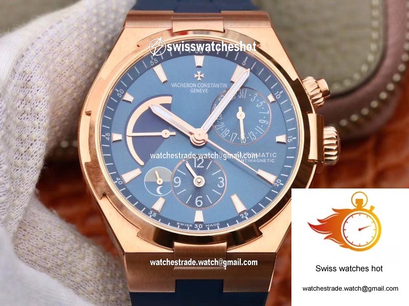 Vacheron Constantin Overseas 44mm TWA Factory 18K Rose Gold Blue Dial 1