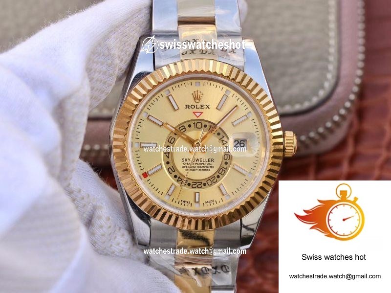 Rolex SKY-DWELLER 326938-72418 Gold Dial 1