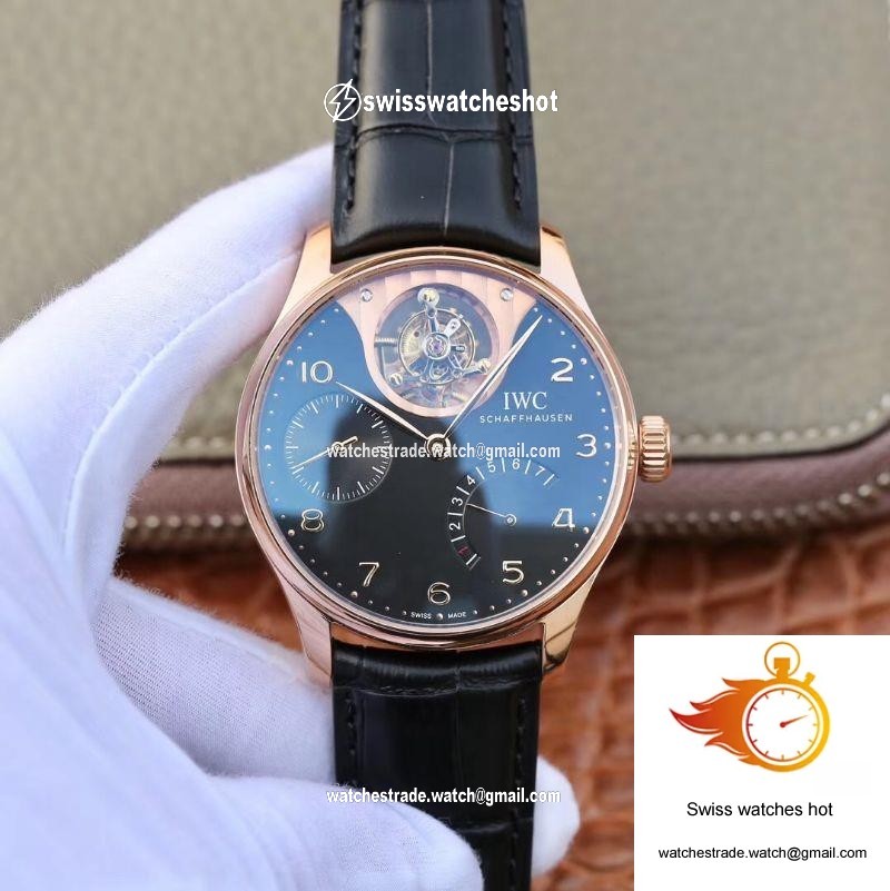 ZF Factory IWC Portuguese Tourbillon IW504210 18K Rose Gold Black Dial 1