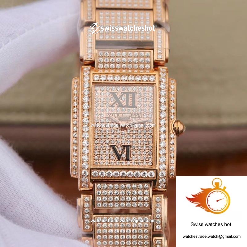 Patek Philippe Ladies Twenty-4 4908/50R-012 Rose Gold Diamond Dial 1
