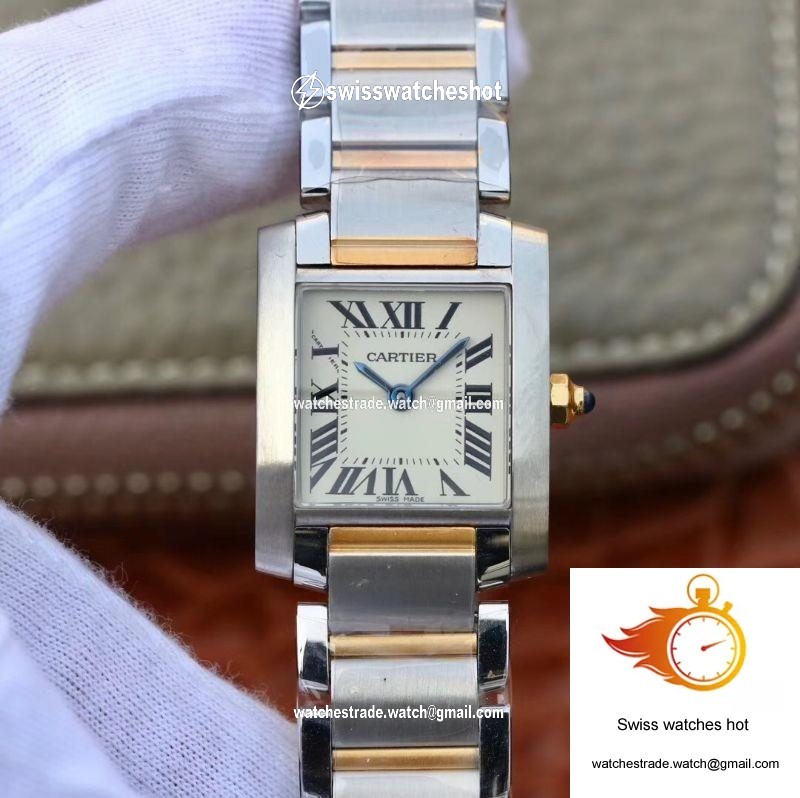 Cartier Tank Francaise Ladies W51007Q4 White Dial 1