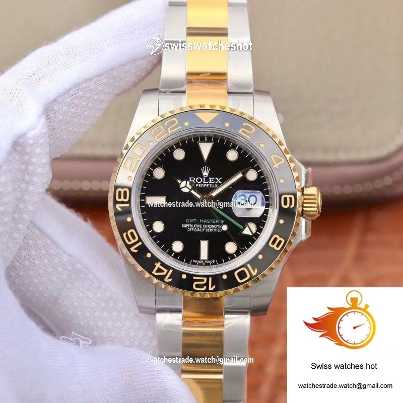 Rolex GMT Master II 116713LN EW Factory Yellow Gold Bezel 1