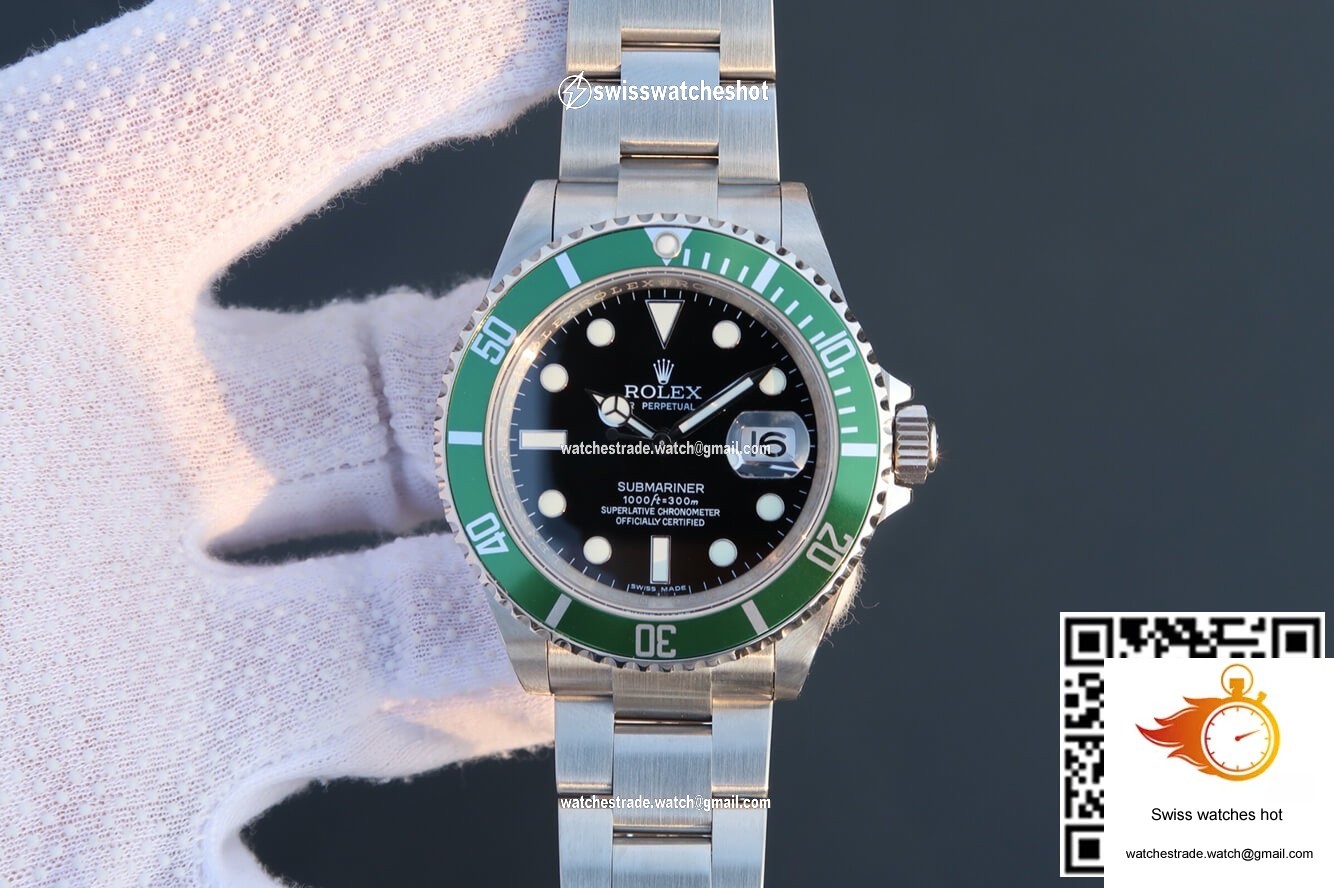 Rolex Submariner 16610LV-93250 JF Factory Green Bezel 1