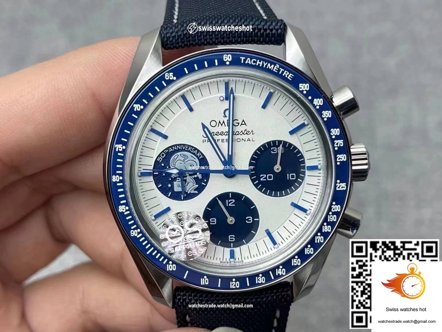 Omega Speedmaster 310.32.42.50.02.001 OS Factory Blue Ceramic Bezel 1