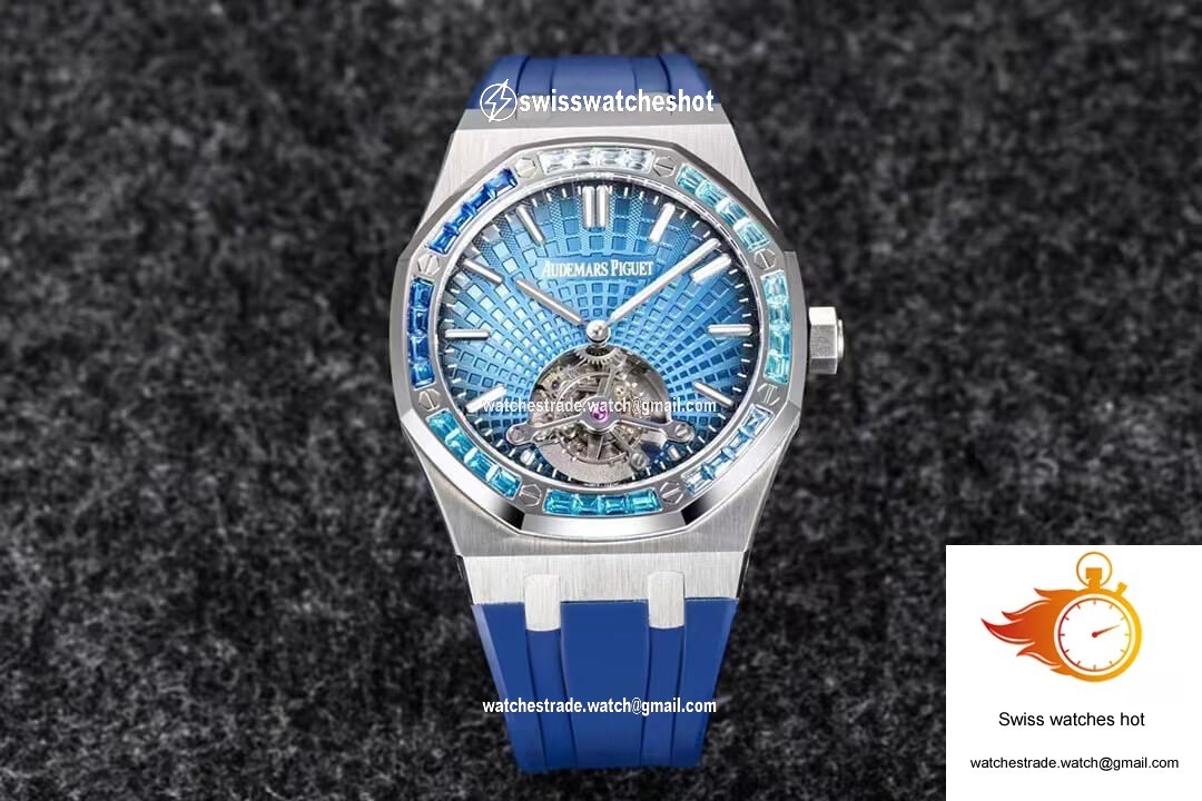 Audemars Piguet Royal Oak Tourbillon R8 Factory V3 Blue Rubber Strap 1