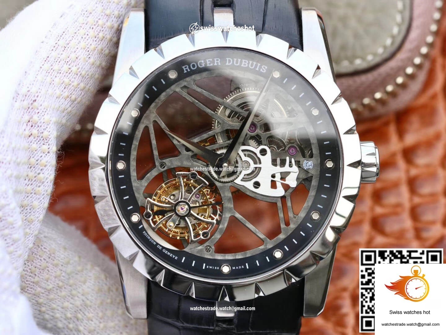 Roger Dubuis Excalibur RDDBEX0393 JB Factory Tourbillon Stainless Steel Case 1