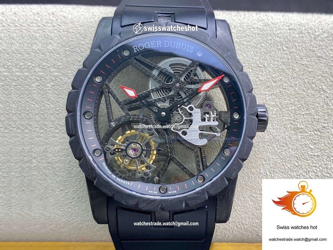 Roger Dubuis Excalibur DBEX0577 BBR Factory Tourbillon Carbon Fiber Case 1