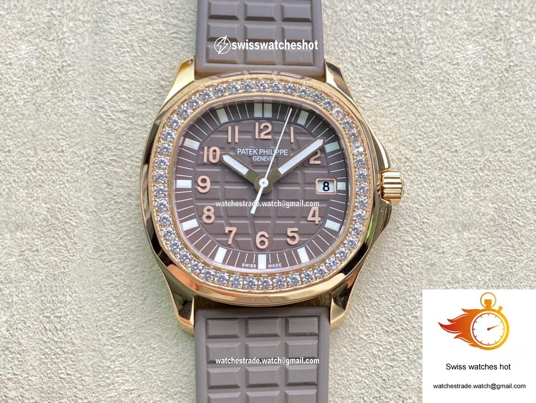 Patek Philippe Aquanaut Quartz Ladies 5067A PPF Factory Rose Gold Diamond-set Bezel 1