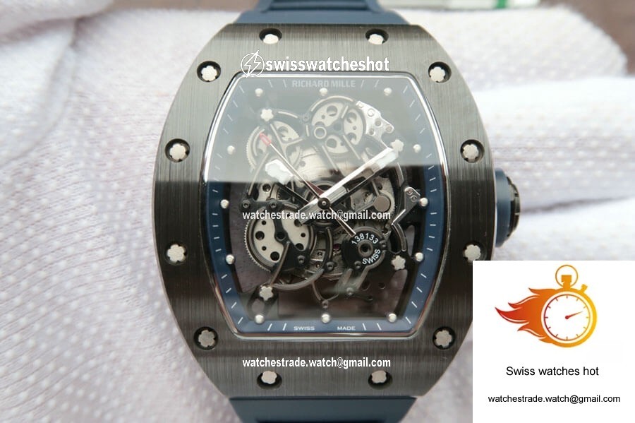 Richard Mille RM055 KV Factory Dark Blue Rubber Strap 1