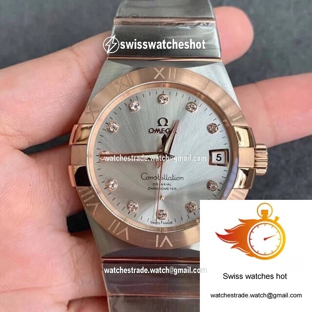 Omega Constellation 123.20.38.21.52.001 VS Factory Diamond-set Dial 1