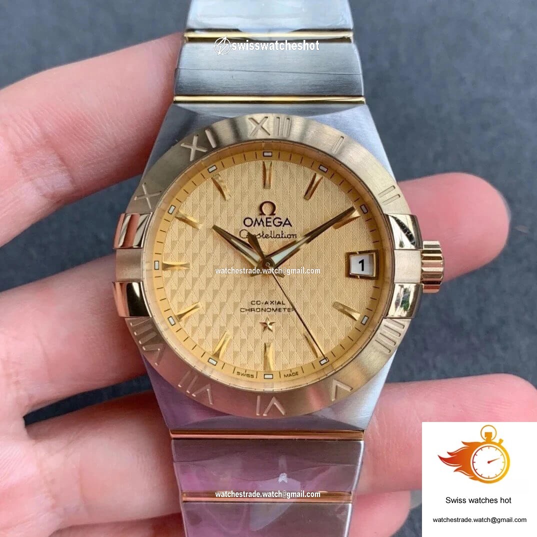 Omega Constellation 123.20.38.21.08.002 VS Factory Champagne Dial 1