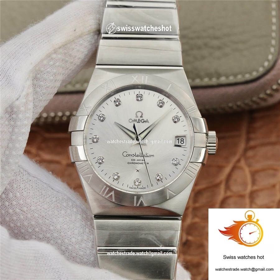 Omega Constellation 123.10.38.21.52.001 VS Factory Silver Dial 1