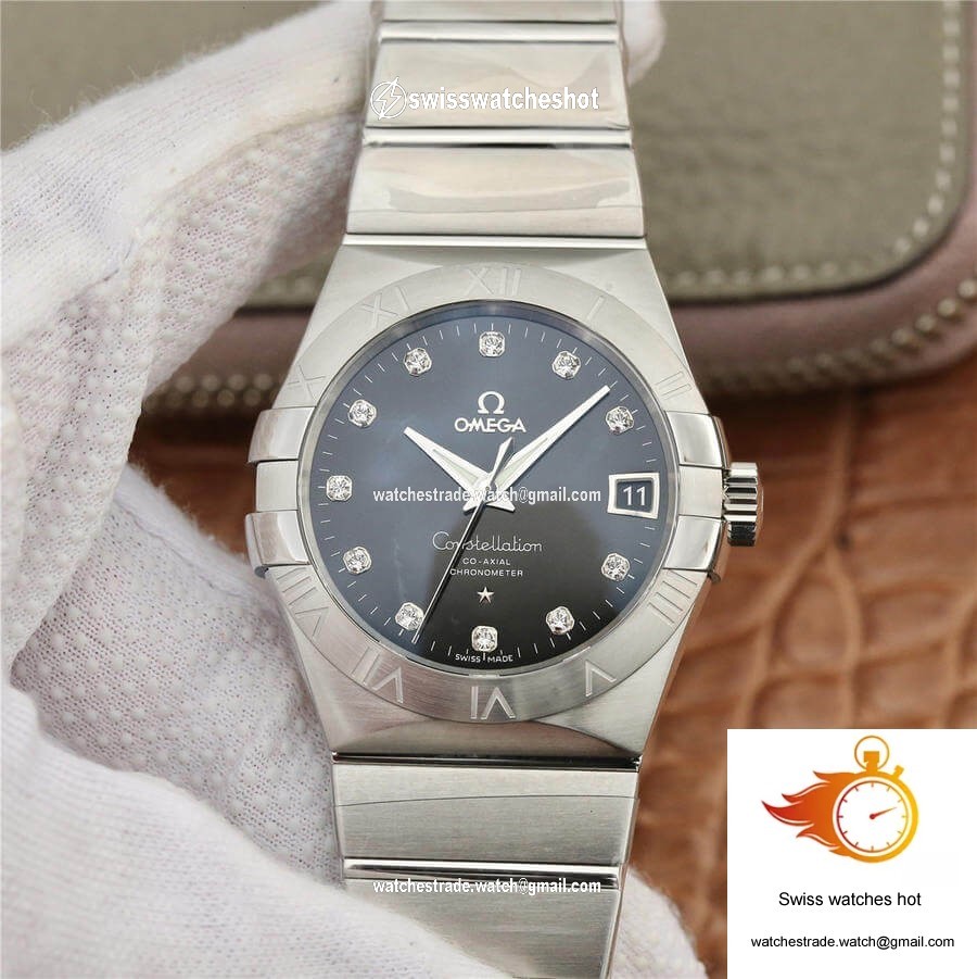 Omega Constellation 123.10.38.21.51.001 VS Factory Diamond-set Dial 1