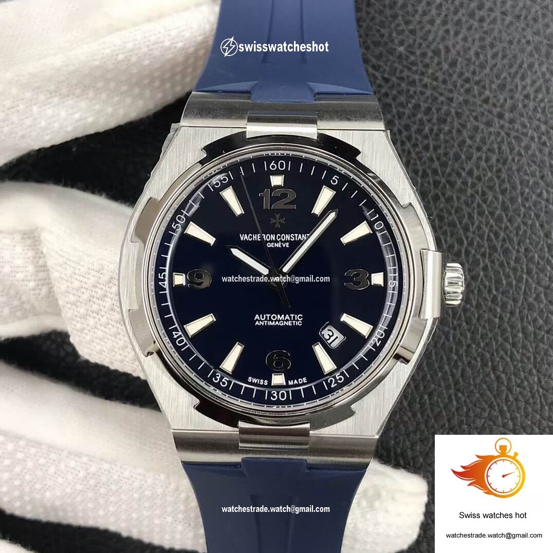 Vacheron Constantin Overseas 47040 8F Factory Blue Rubber Strap 1