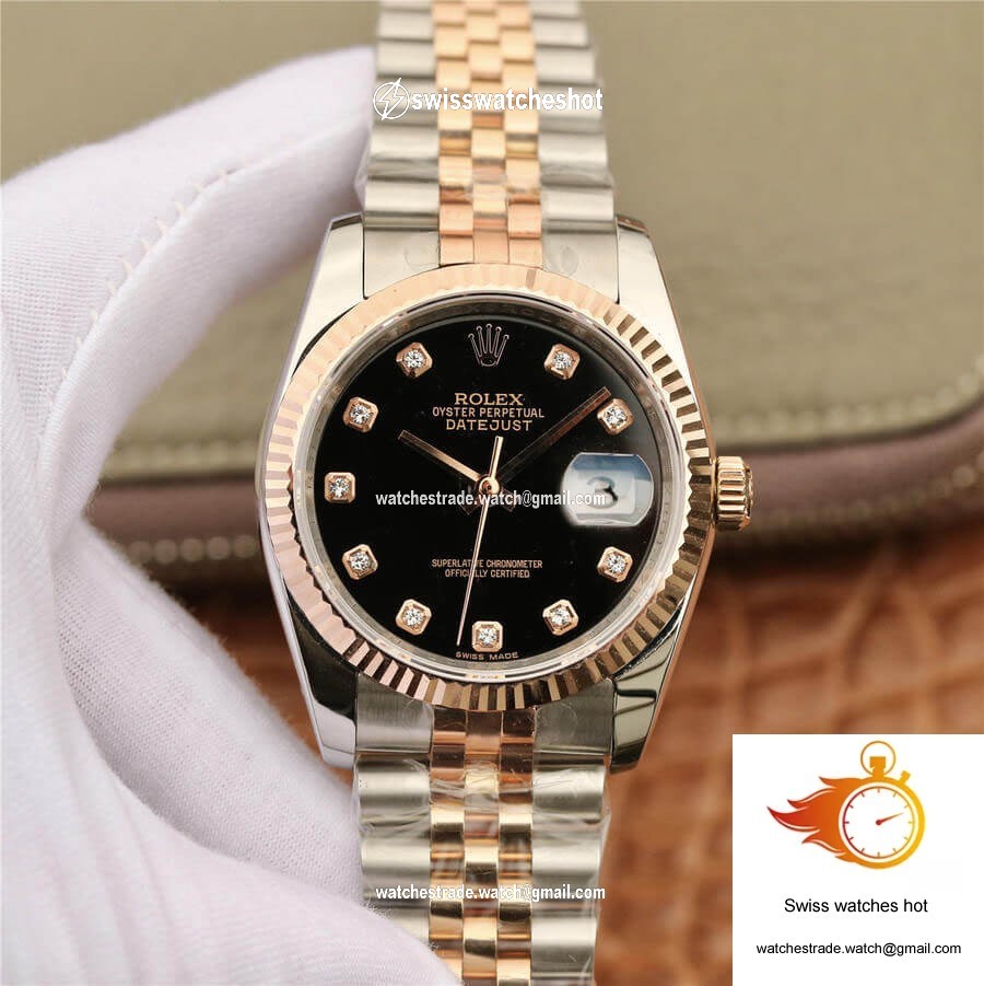 Rolex Datejust 116231 GM Factory Black Diamond Dial 1
