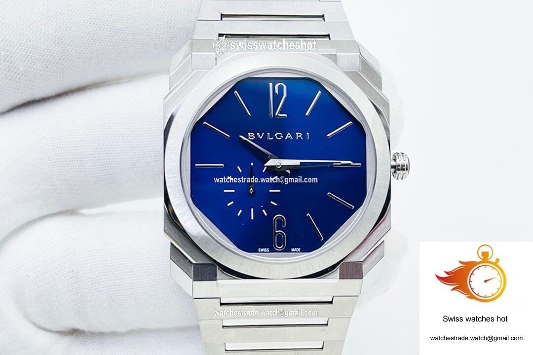 Bvlgari Octo Finissimo 103431 BV Factory Stainless Steel Blue Dial 1
