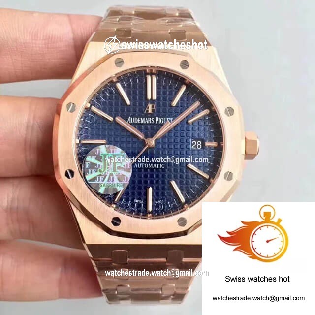 Audemars Piguet Royal Oak 15400OR.OO.1220OR.03 JF Factory Rose Gold Blue Dial 1