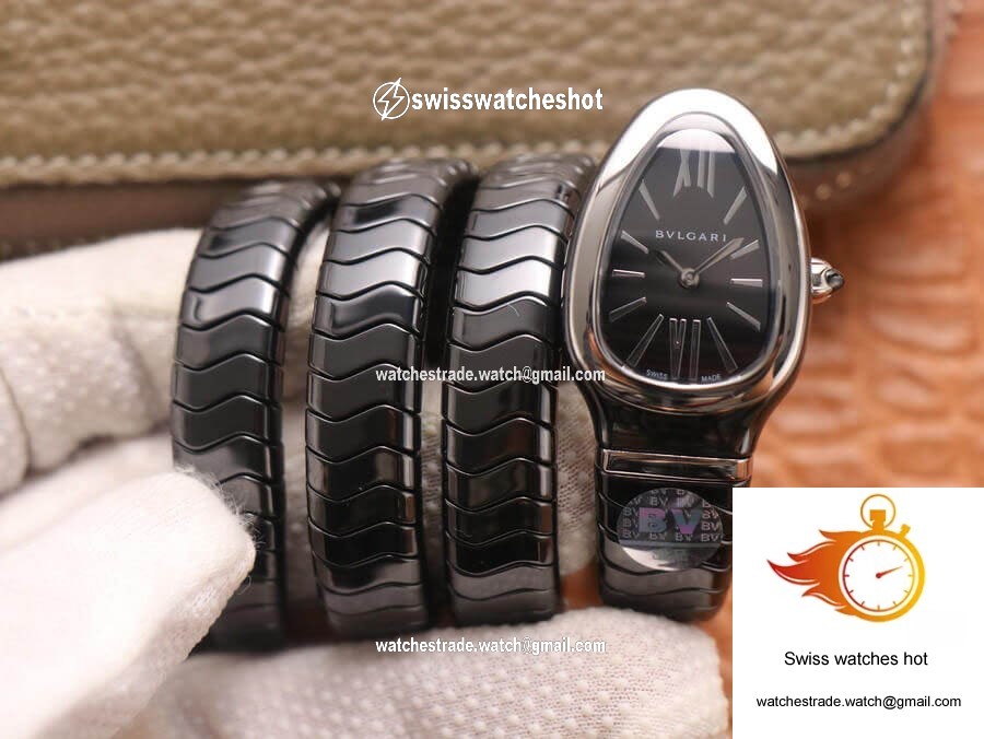 Bvlgari Serpenti BV Factory Black Ceramic Dial 1