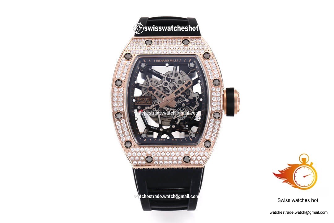Richard Mille RM035 Americas KV Factory Diamond Skeleton Dial 1
