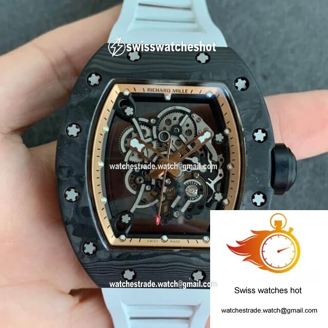 Richard Mille RM055 KV Factory V2 Carbon Fiber Skeleton Dial 1