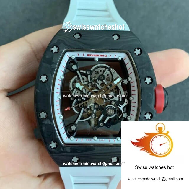 Richard Mille RM055 KV Factory V2 Carbon Fiber Black Case 1