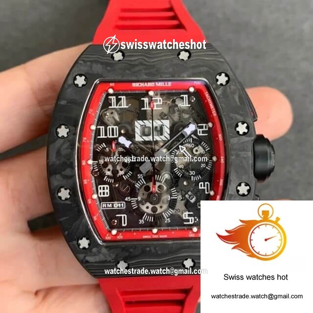 Richard Mille RM-011 KV Factory V2 Forged Carbon Case Rubber Strap 1