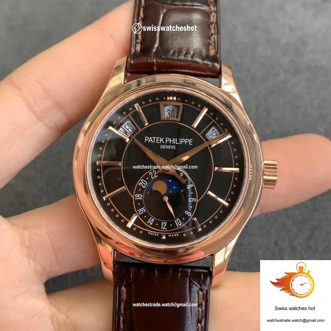 Patek Philippe Complications 5205R-010 GR Factory Rose Gold Black Dial 1