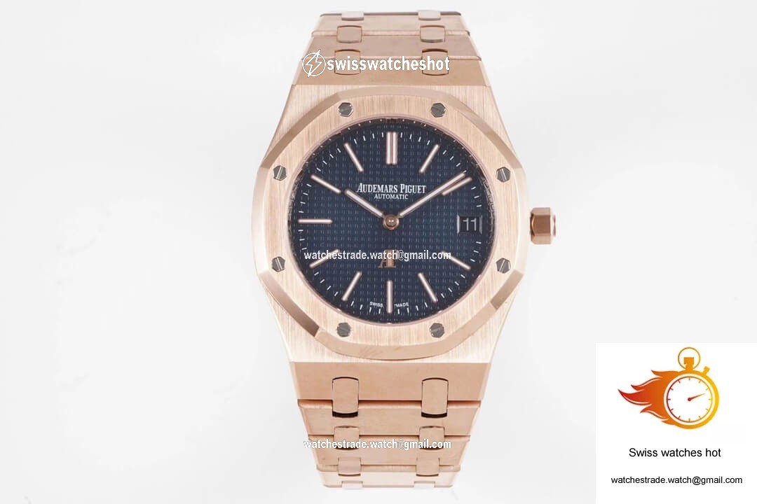 Audemars Piguet Royal Oak 15202OR.OO.1240OR.01 KZ Factory Rose Gold Blue Dial 1