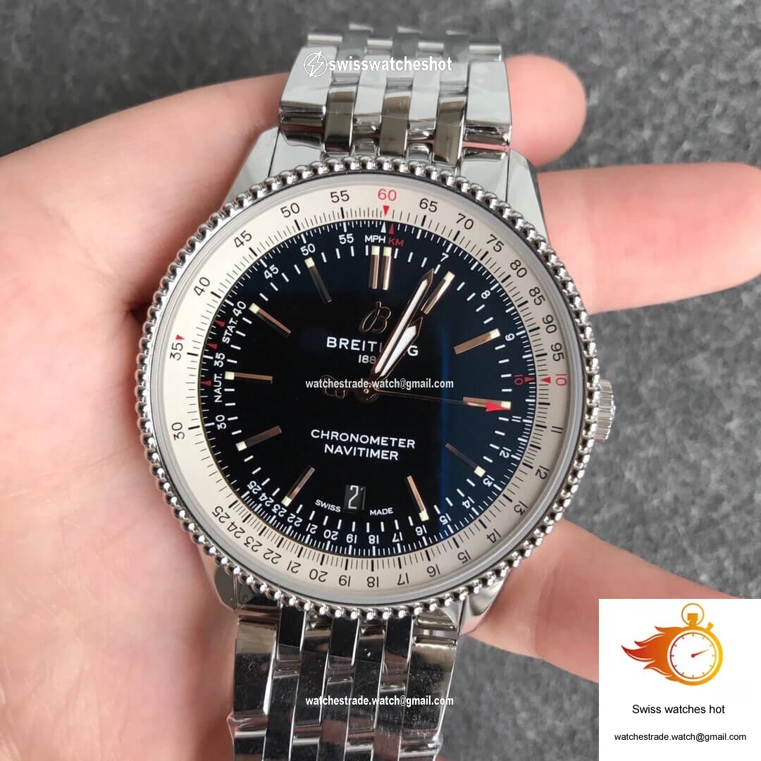 Breitling Navitimer 1 A17326211B1A1 V7 Factory Black Dial 1