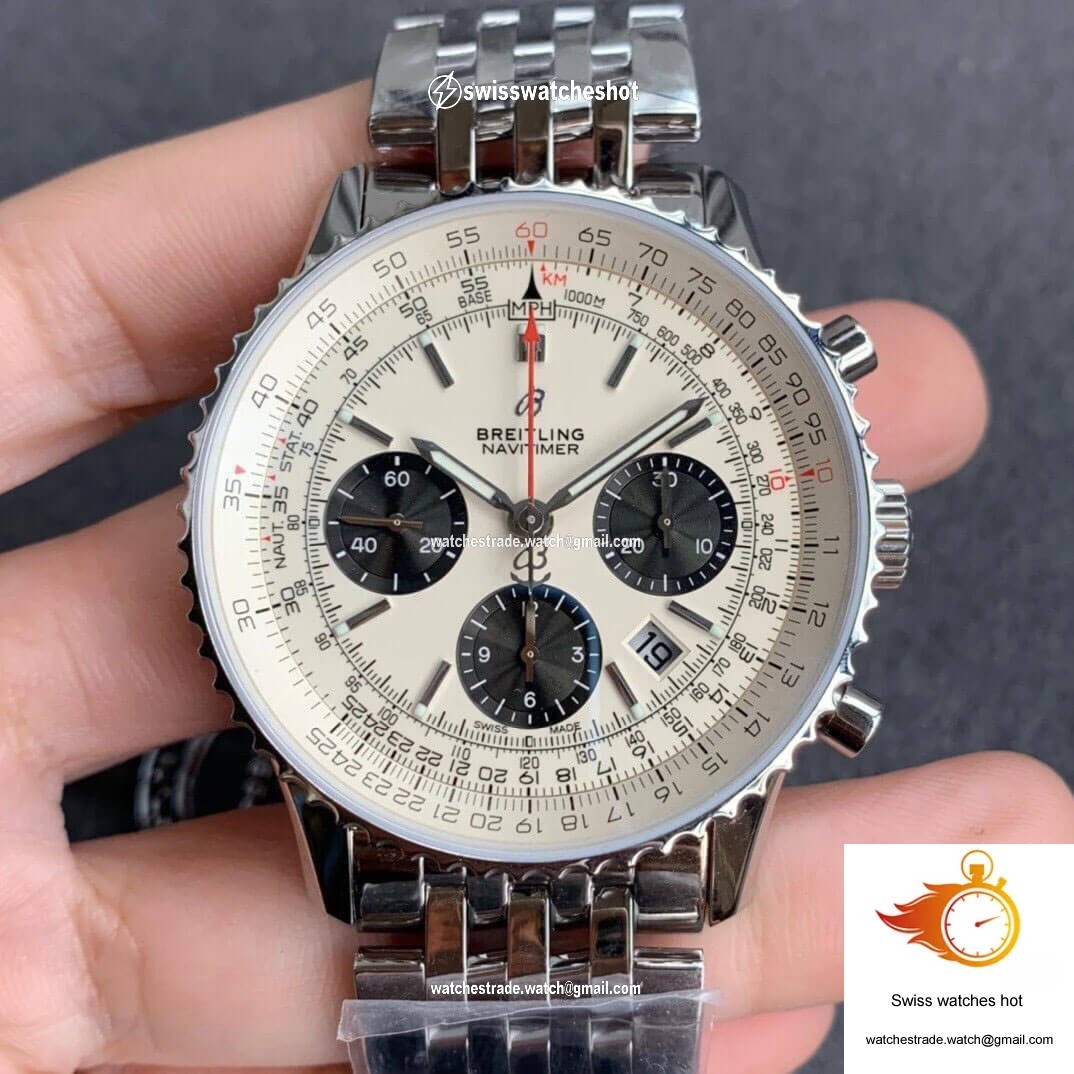 Breitling Navitimer 1 B01 AB0121211G1A1 GF Factory Silver Dial 1