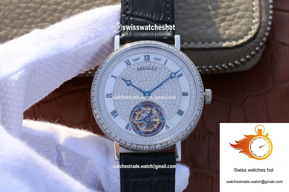 Breguet Classique Ultra-Thin Tourbillon Stainless Steel Diamond Dial 1