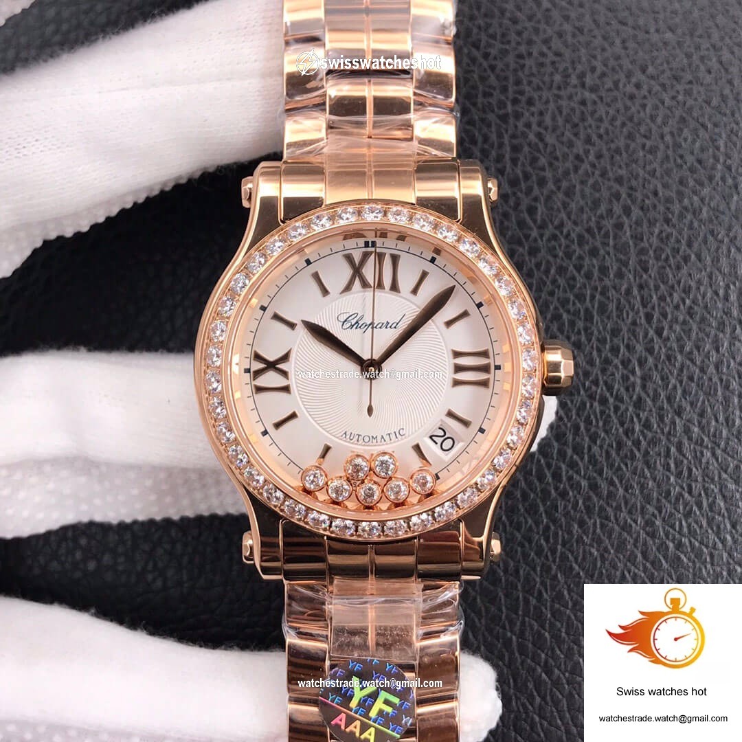 Chopard Happy Diamonds 274808-5004 YF Factory Rose Gold Silver Dial 1