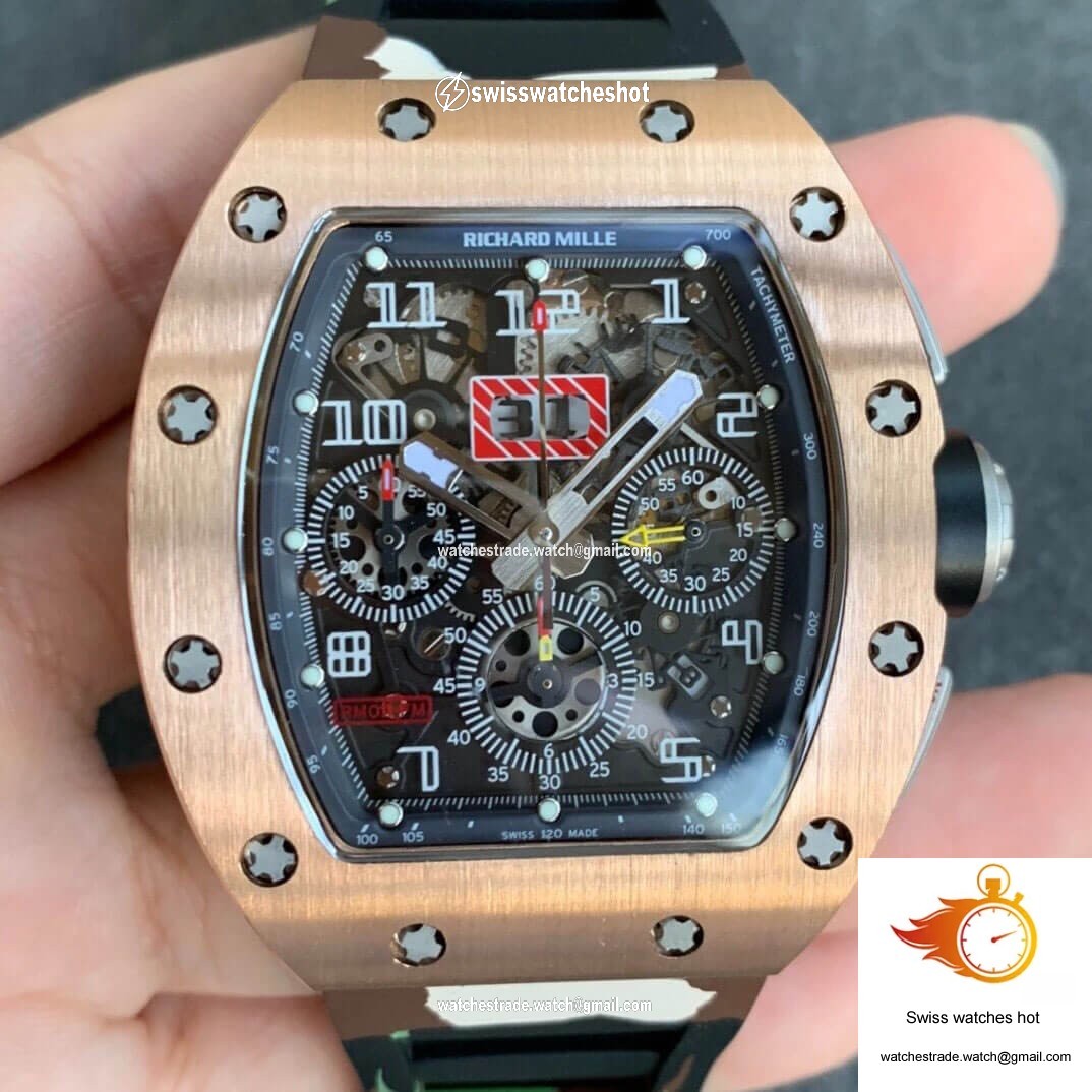 Richard Mille RM11 KV Factory Rose Gold Camouflage Strap 1