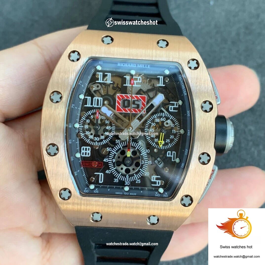 Richard Mille RM11 KV Factory Rose Gold Skeleton Dial 1