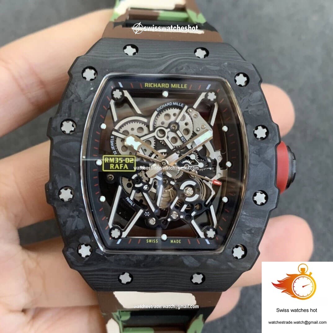 Richard Mille RM35-02 KV Factory V3 Carbon Fiber Camouflage Strap 1