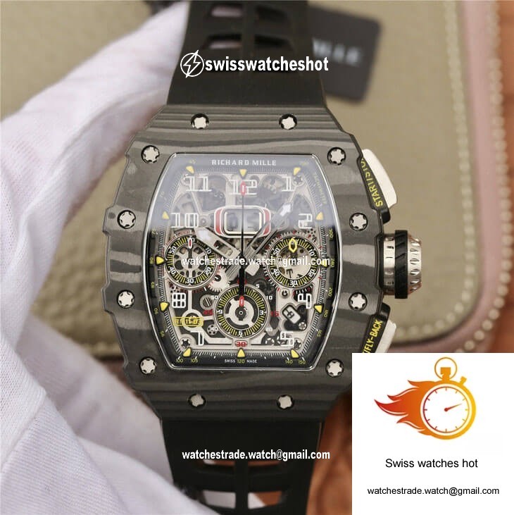 Richard Mille RM11-03 KV Factory Black Carbon Fiber Case 1
