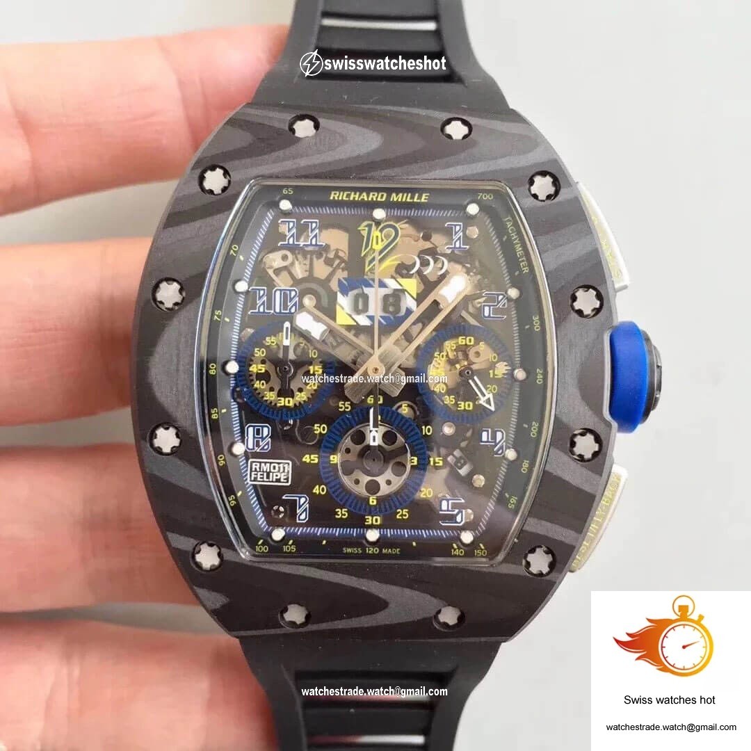 Richard Mille RM-011 KV Factory Carbon Fiber Case 1
