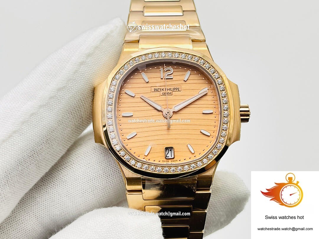 Patek Philippe Nautilus Ladies 7118/1200R-010 3K Factory Gold Dial 1
