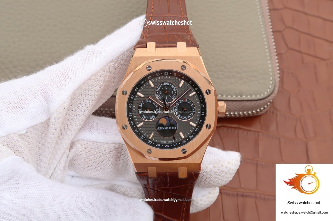Audemars Piguet Royal Oak Perpetual Calendar 26574 JF Factory Rose Gold Grey Dial 1