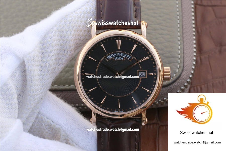 Patek Philippe Calatrava ZF Factory Rose Gold Black Dial 1