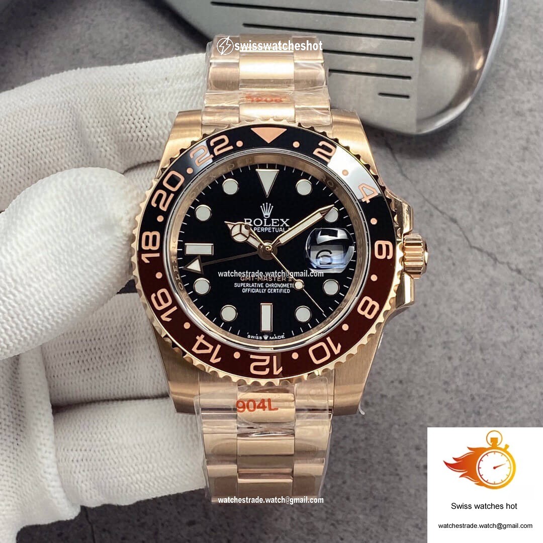 Rolex GMT Master II 126715CHNR-0001 GM Factory Rose Gold Black Dial 1