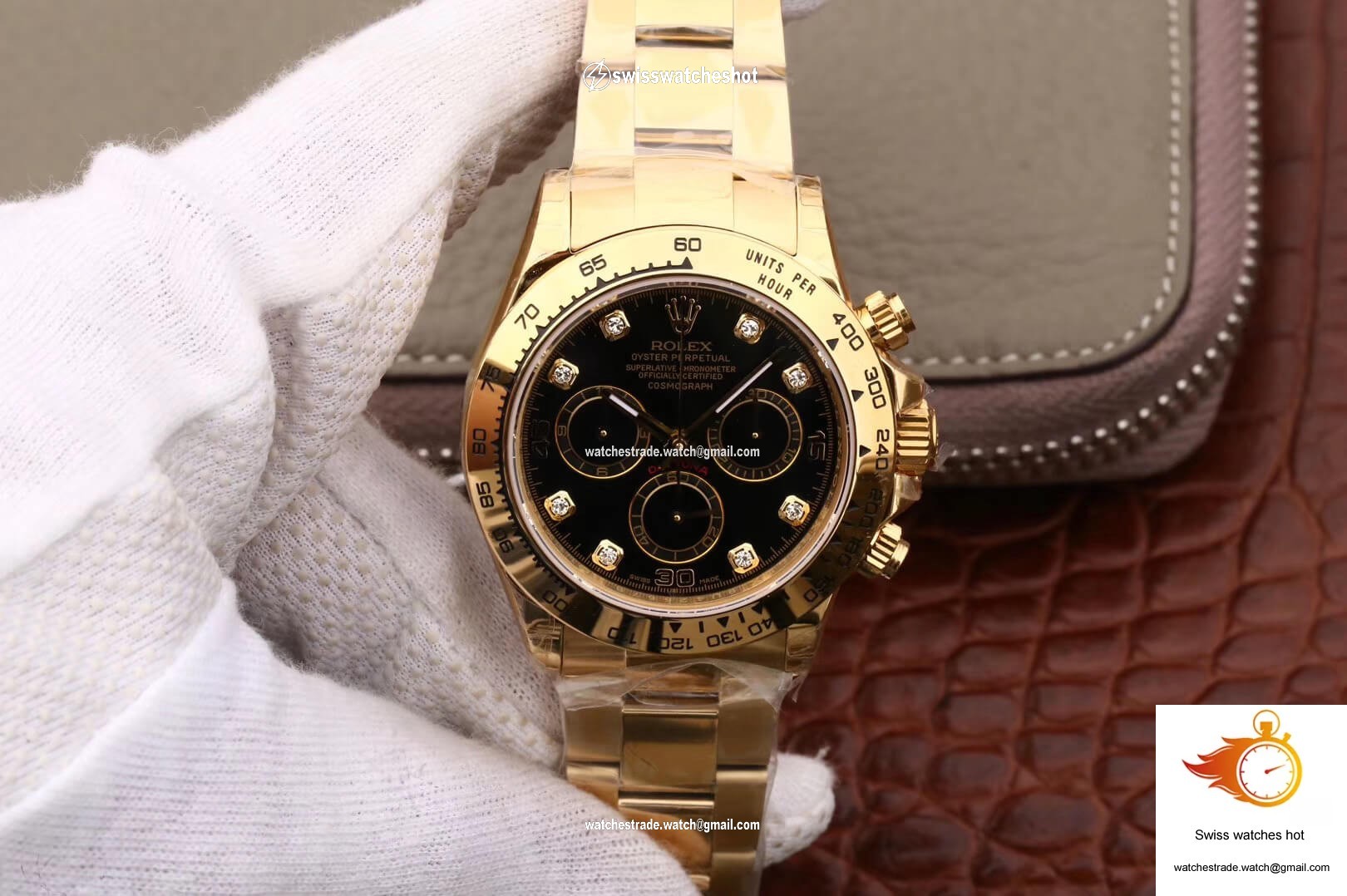 Rolex Daytona Cosmograph M116508-0008 JH Factory Diamonds Black Dial 1